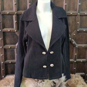 Super Cute Short Ladies Size Large 100% Cotton Casual But Detailed Jacket!